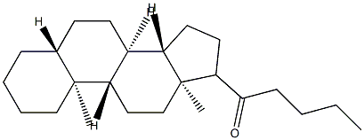 1-(5α-Androstan-17-yl)-1-pentanone Structure