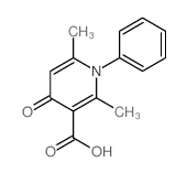 2,6-dimethyl-4-oxo-1-phenyl-pyridine-3-carboxylic acid结构式