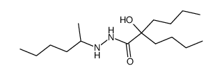 2-Butyl-2-hydroxy-hexanoic acid N'-(1-methyl-pentyl)-hydrazide结构式