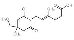 6-(4-ethyl-4-methyl-2,6-dioxo-1-piperidyl)-4-methyl-hex-4-enoic acid结构式