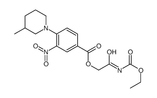 [2-(ethoxycarbonylamino)-2-oxoethyl] 4-(3-methylpiperidin-1-yl)-3-nitrobenzoate Structure