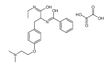 N-[3-[4-[2-(dimethylamino)ethoxy]phenyl]-1-(ethylamino)-1-oxopropan-2-yl]benzamide,oxalic acid Structure