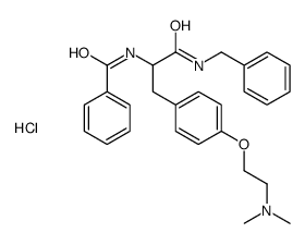 N-[1-(benzylamino)-3-[4-[2-(dimethylamino)ethoxy]phenyl]-1-oxopropan-2-yl]benzamide,hydrochloride结构式