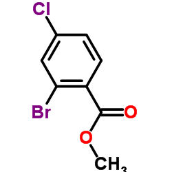 2-溴-4-氯苯甲酸甲酯结构式