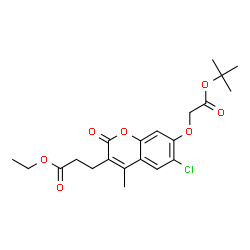 ethyl 3-[6-chloro-4-methyl-7-[2-[(2-methylpropan-2-yl)oxy]-2-oxoethoxy]-2-oxochromen-3-yl]propanoate Structure