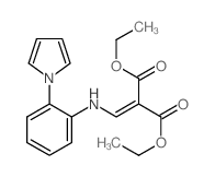 Propanedioicacid, 2-[[[2-(1H-pyrrol-1-yl)phenyl]amino]methylene]-, 1,3-diethyl ester结构式