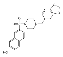 1-(1,3-benzodioxol-5-ylmethyl)-4-naphthalen-2-ylsulfonylpiperazine,hydrochloride Structure