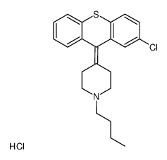 4-(2-chloro-9-thioxanthenylidene)-1-butylpiperidine hydrochloride结构式