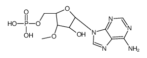 [(2R,3S,4R,5R)-5-(6-aminopurin-9-yl)-4-hydroxy-3-methoxyoxolan-2-yl]methyl dihydrogen phosphate结构式