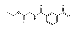 N-(3-nitro-benzoyl)-glycine ethyl ester结构式