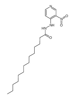 Tetradecanoic acid N'-(3-nitro-pyridin-4-yl)-hydrazide Structure
