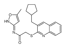 Acetamide, 2-[[3-(cyclopentylmethyl)-2-quinolinyl]thio]-N-(5-methyl-3-isoxazolyl)- (9CI) Structure