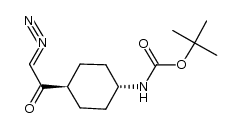 t-butyl [trans-4-(2-diazoacetyl)cyclohexyl]carbamate Structure