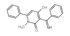 4-hydroxy-3-(α-iminobenzyl)-1-methyl-6-phenylpyridin-2(1h)-one Structure