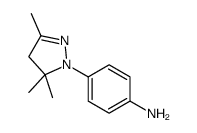 4-(3,5,5-trimethyl-4H-pyrazol-1-yl)aniline结构式