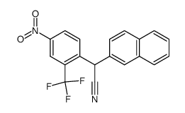 α-[4-nitro-2-(trifluoromethyl)phenyl]-2-naphthaleneacetonitrile结构式