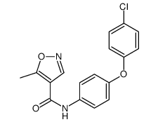 N-[4-(4-chlorophenoxy)phenyl]-5-methyl-1,2-oxazole-4-carboxamide结构式