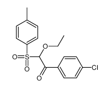 1-(4-chlorophenyl)-2-ethoxy-2-(4-methylphenyl)sulfonylethanone结构式