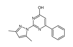 2-(3,5-dimethylpyrazol-1-yl)-6-phenyl-1H-pyrimidin-4-one结构式