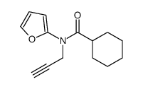 N-(furan-2-yl)-N-prop-2-ynylcyclohexanecarboxamide Structure