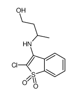 3-[(2-chloro-1,1-dioxo-1-benzothiophen-3-yl)amino]butan-1-ol结构式
