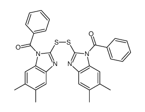 [2-[(1-benzoyl-5,6-dimethylbenzimidazol-2-yl)disulfanyl]-5,6-dimethylbenzimidazol-1-yl]-phenylmethanone Structure