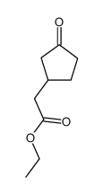 Ethyl 2-(3-oxocyclopentyl)acetate structure