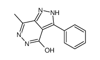 7-methyl-3-phenyl-1,5-dihydropyrazolo[3,4-d]pyridazin-4-one结构式