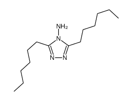 3,5-dihexyl-1,2,4-triazol-4-amine结构式