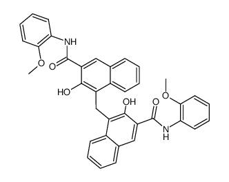 3,3'-dihydroxy-4,4'-methanediyl-di-[2]naphthoic acid di-o-anisidide结构式