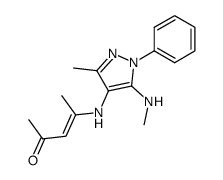 4-(3-methyl-5-methylamino-1-phenyl-1H-pyrazol-4-ylamino)-pent-3-en-2-one Structure