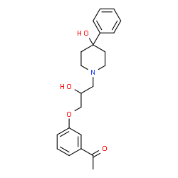 3'-[2-Hydroxy-3-(4-hydroxy-4-phenylpiperidino)propoxy]acetophenone结构式