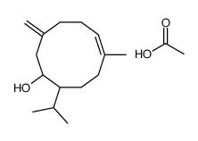 acetic acid,5-methyl-9-methylidene-2-propan-2-ylcyclodec-5-en-1-ol Structure