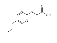 N-(5-butyl-pyrimidin-2-yl)-N-methyl-glycine结构式