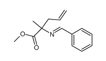 (E)-methyl 2-(benzylideneamino)-2-methylpent-4-enoate结构式