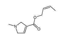 but-2-enyl 1-methyl-2,5-dihydropyrrole-3-carboxylate结构式