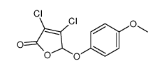 3,4-dichloro-2-(4-methoxyphenoxy)-2H-furan-5-one Structure