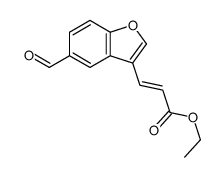 ethyl 3-(5-formyl-1-benzofuran-3-yl)prop-2-enoate结构式