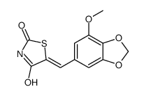 5-[(7-methoxy-1,3-benzodioxol-5-yl)methylidene]-1,3-thiazolidine-2,4-dione Structure