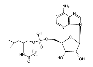 [5']adenylic acid mono-[4-methyl-2-(2,2,2-trifluoro-acetylamino)-pentyl] ester Structure
