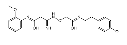 3-amino-N-(2-methoxyphenyl)-3-[2-[2-(4-methoxyphenyl)ethylamino]-2-oxoethoxy]iminopropanamide Structure