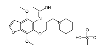 N-[4,7-dimethoxy-6-(3-piperidin-1-ylpropoxy)-1-benzofuran-5-yl]acetamide,methanesulfonic acid Structure