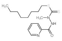 2-Pyridinecarboxylicacid, 2-methyl-2-[(octylthio)thioxomethyl]hydrazide结构式