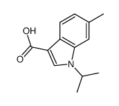 1-isopropyl-6-methyl-1H-indole-3-carboxylic acid结构式