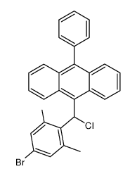 [9-(10-phenylanthryl)](4-bromo-2,6-dimethylphenyl)chloromethane Structure
