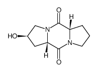 cyclo-(L-prolyl-trans-4-hydroxy-L-prolyl)结构式