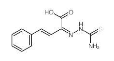 3-Butenoicacid, 2-[2-(aminothioxomethyl)hydrazinylidene]-4-phenyl-结构式