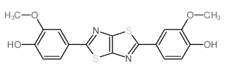 Phenol,4,4'-thiazolo[5,4-d]thiazole-2,5-diylbis[2-methoxy- (7CI,8CI,9CI) Structure