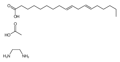 acetic acid,ethane-1,2-diamine,(9Z,12Z)-octadeca-9,12-dienoic acid结构式
