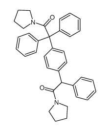 2-(4-(2-oxo-1-phenyl-2-(pyrrolidin-1-yl)ethyl)phenyl)-2,2-diphenyl-1-(pyrrolidin-1-yl)ethanone Structure